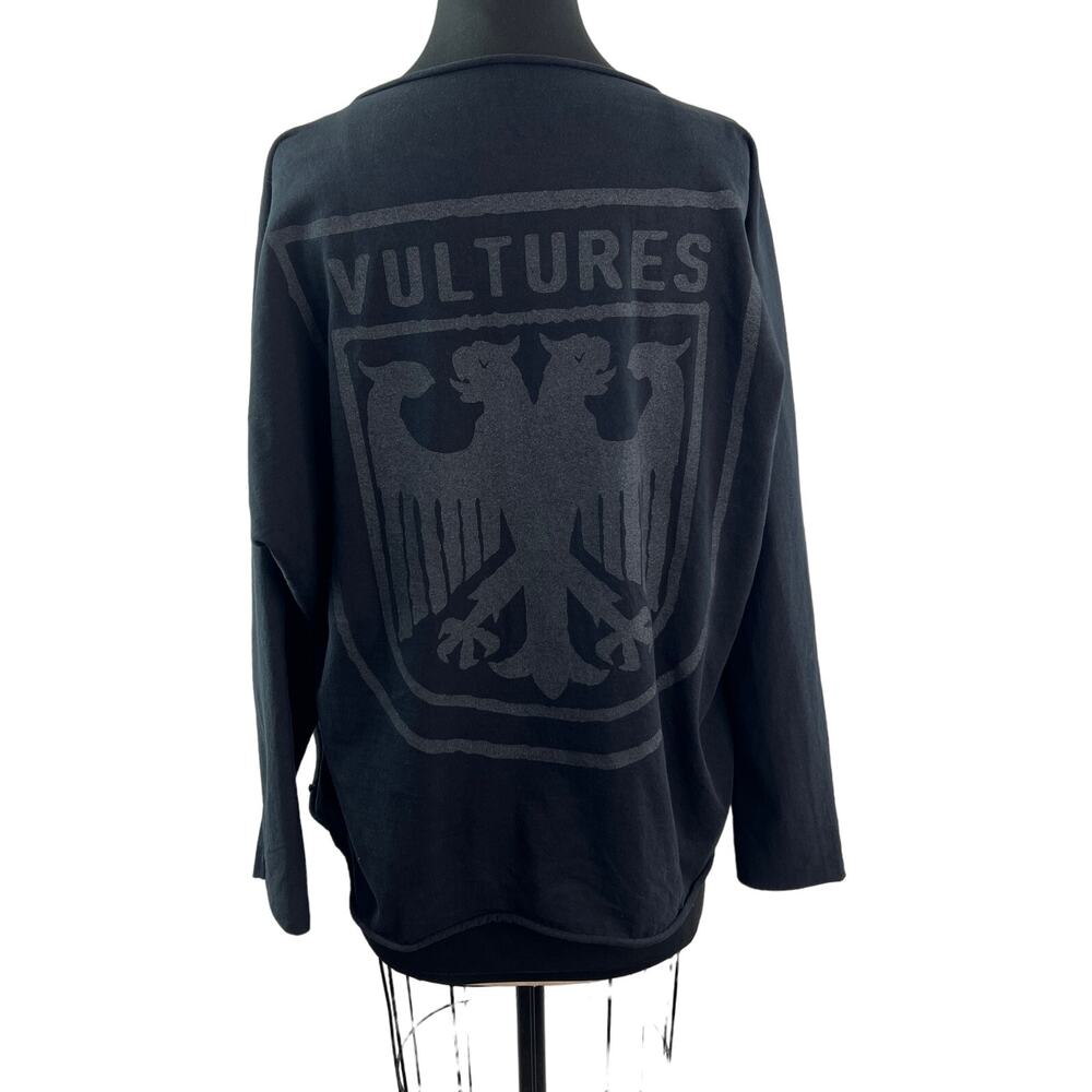 Kanye West VULTURES Black Top Graphic Round Long Sleeve Pullover Top Size 1 L XL